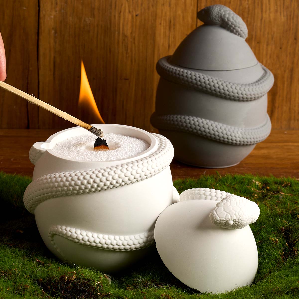 Candle Making Supplies Jars - Oeuf de serpent avec couvercle pot