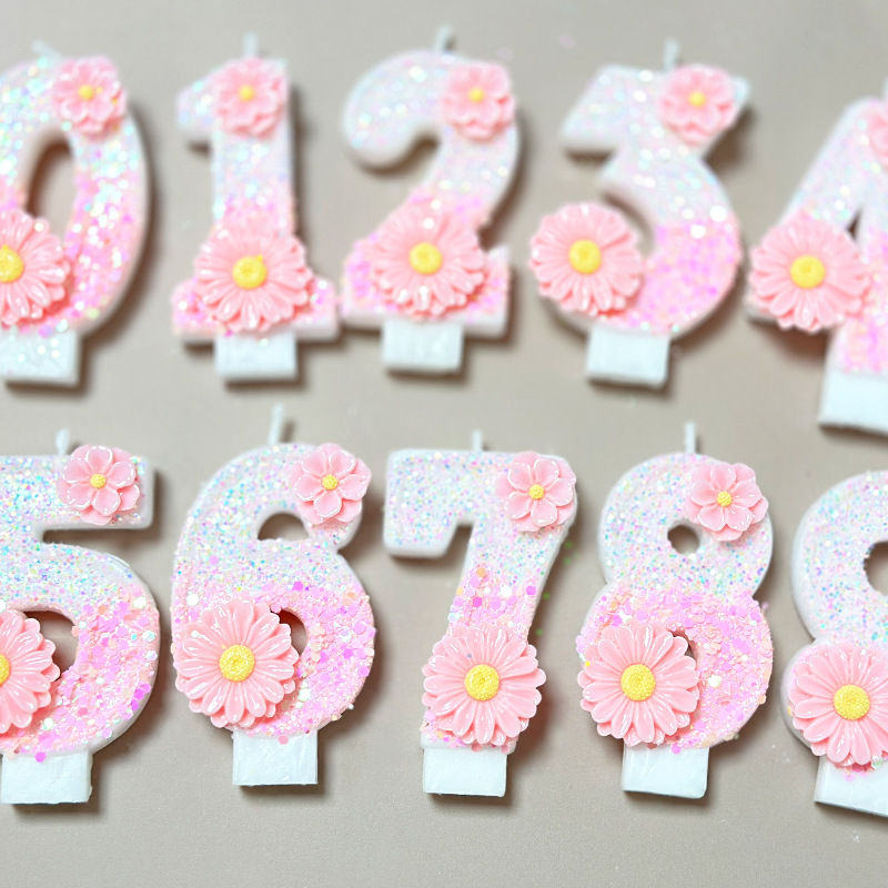 Candle Supplies Amazon - Bougie numérique créative à fleur rose