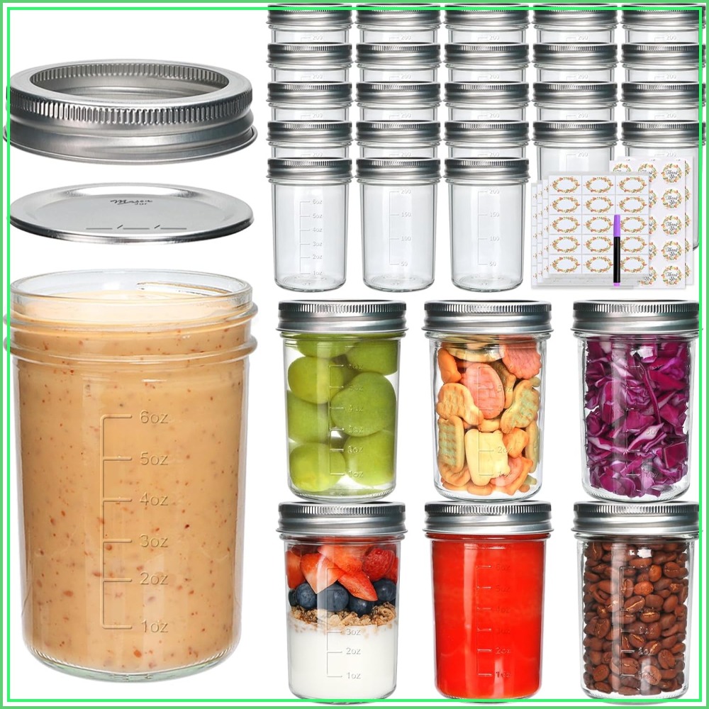 Mason Jar 8Oz - Lot de 30 bocaux Mason de