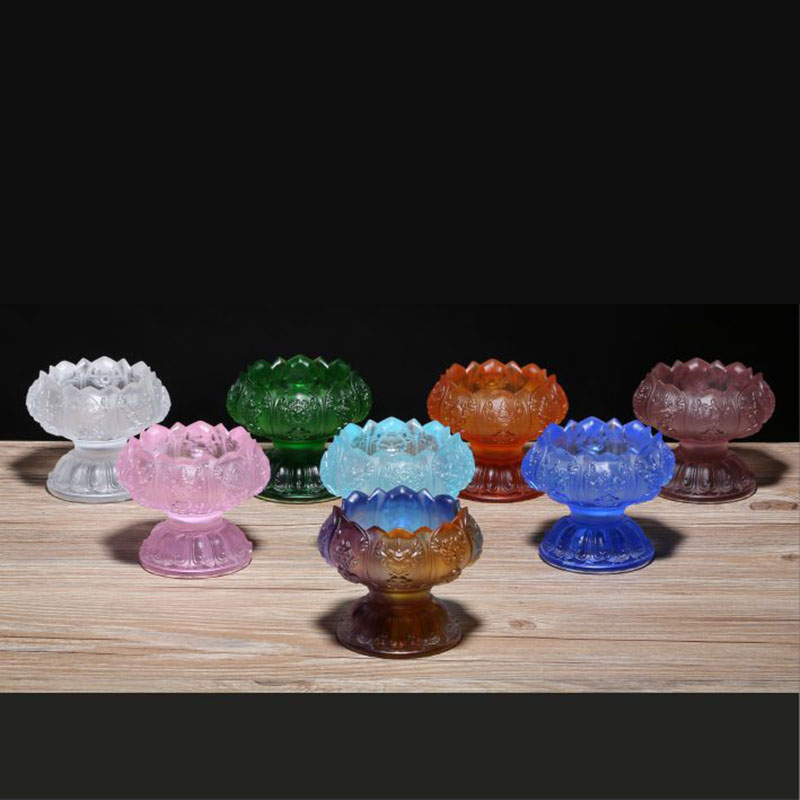 Candle Glass Supplies - Tasse en verre tridimensionnelle, porte-lampe à