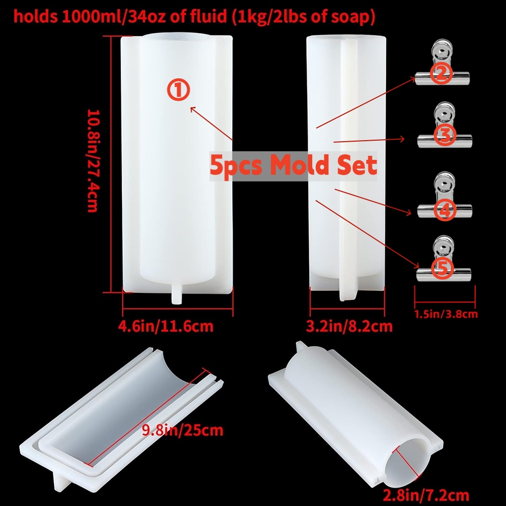 Grand moule à savon cylindriqu - Candle Supplies Storage avis et prix