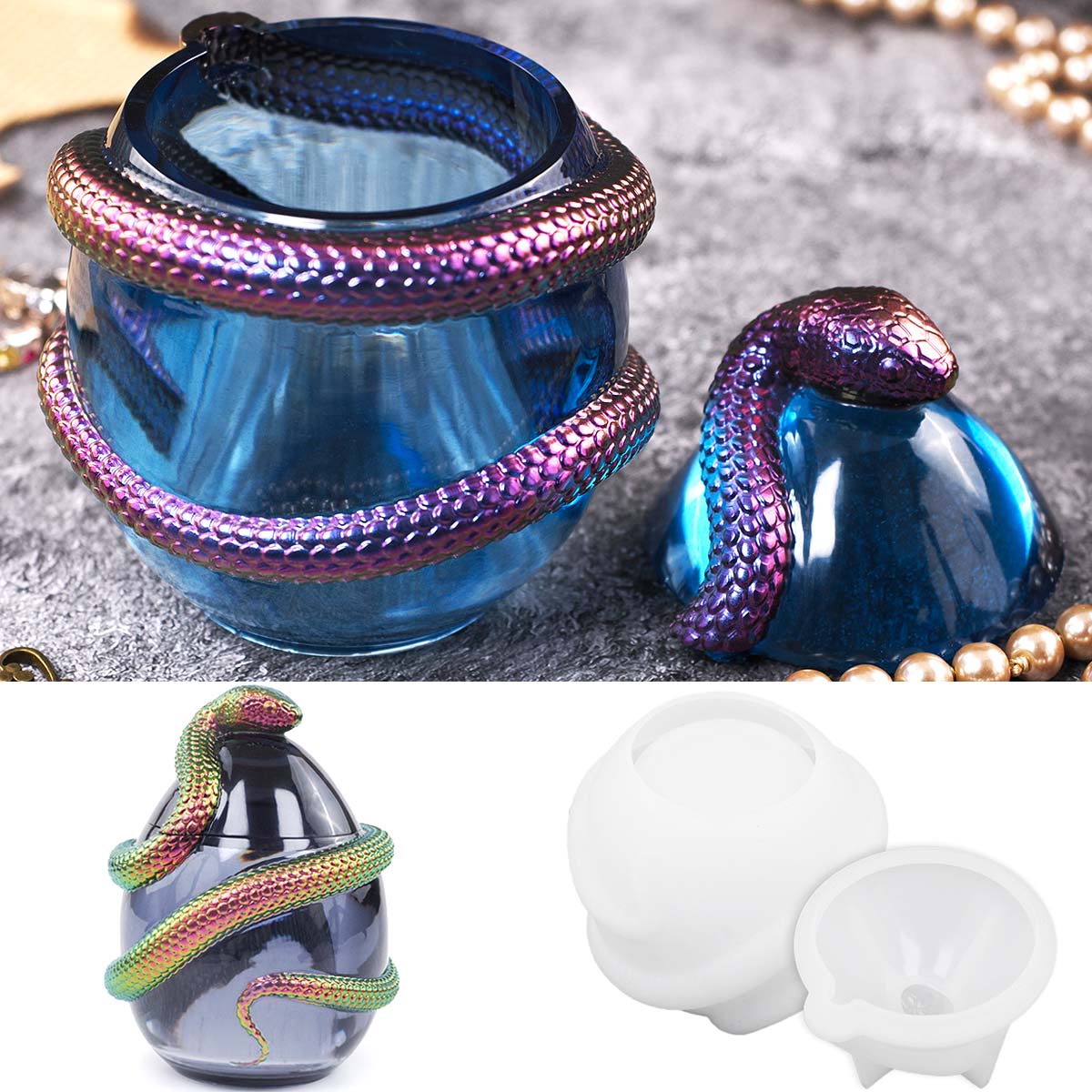 Oeuf de serpent avec couvercle - Candle Making Supplies Jars avis et prix