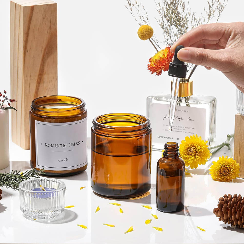 Bocaux en verre ambré de 8 oz  - Mason Jar 8Oz avis et prix