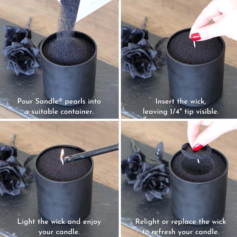 Sable noir pour bougies avec m - Candle Supplies Storage avis et prix
