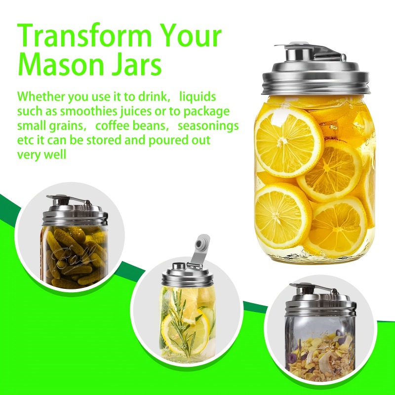 Lot de 1 ou 2 couvercles en ac - Mason Jar 8Oz avis et prix