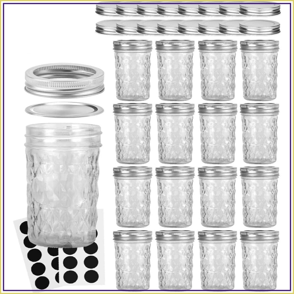 Lot de 16 bocaux Mason de 8 oz - Mason Jar 8Oz avis et prix